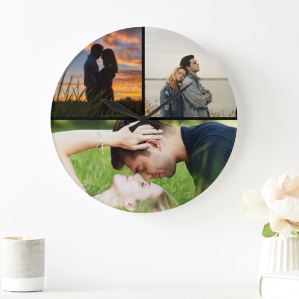 Ceas rotund personalizat 3 poze