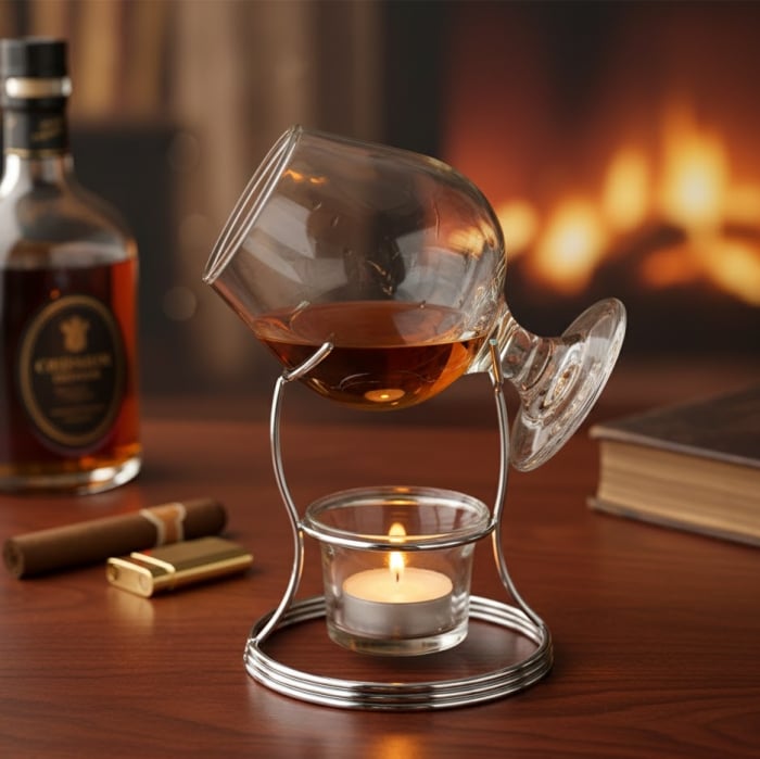Suport de Încălzire cu Pahar pentru Cognac - Accesoriul Esențial pentru Degustarea Perfectă [1]