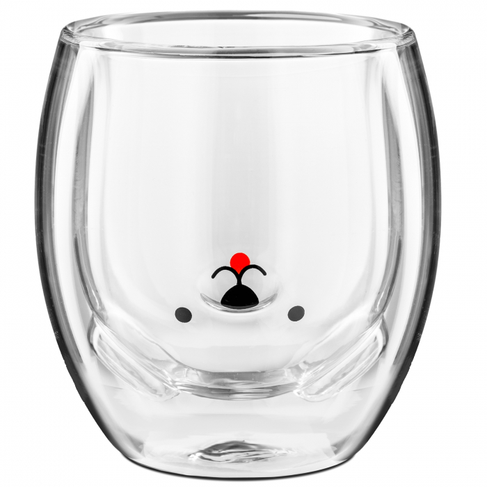 Pahar dublu ,interior in forma de Caine  260ml [3]