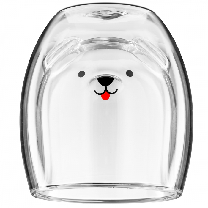 Pahar dublu ,interior in forma de Caine  260ml [5]