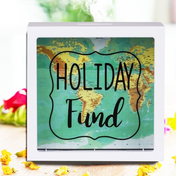 Pusculita Holiday Fund cu harta lumii [1]
