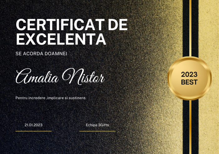 Rama foto personalizata Certificat de excelenta [2]