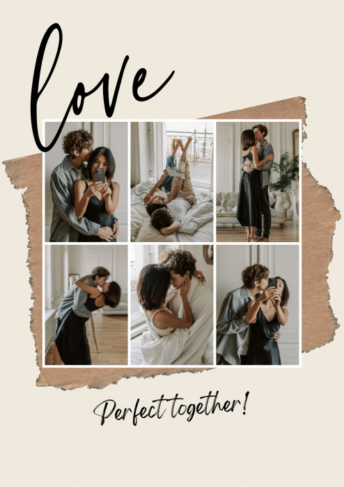 Rama foto personalizata Love 6 poze - 30x 40 cm - A3 [2]