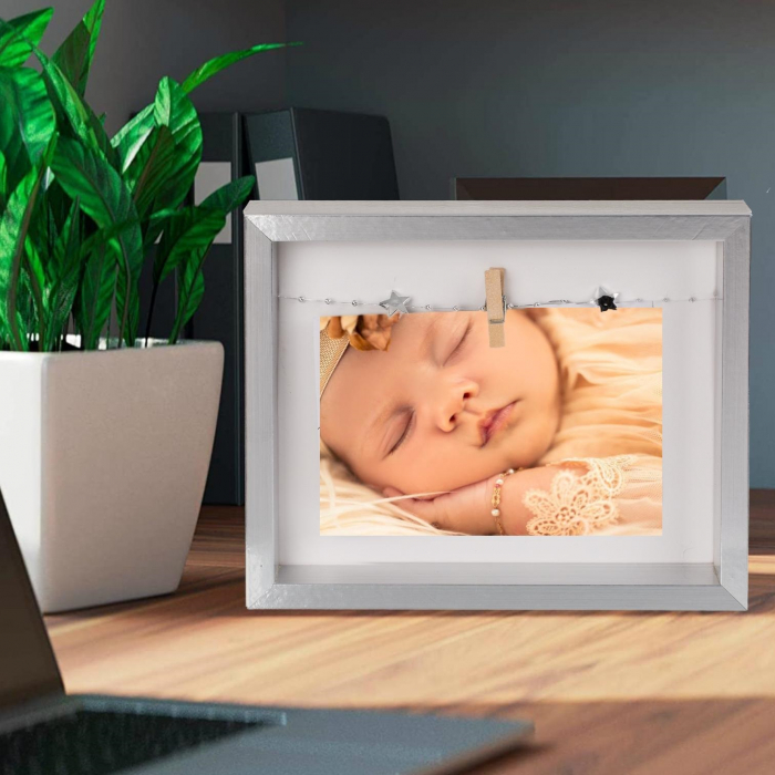 Rama foto silver personalizata cu o fotografie