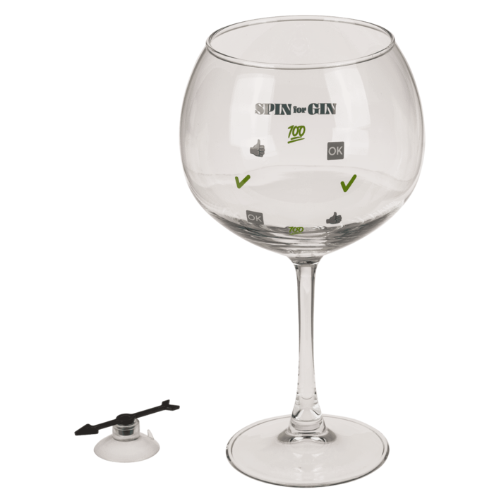 Pahar de Gin Uriaș cu Spinner Interactiv – „Spin for Gin” [2]