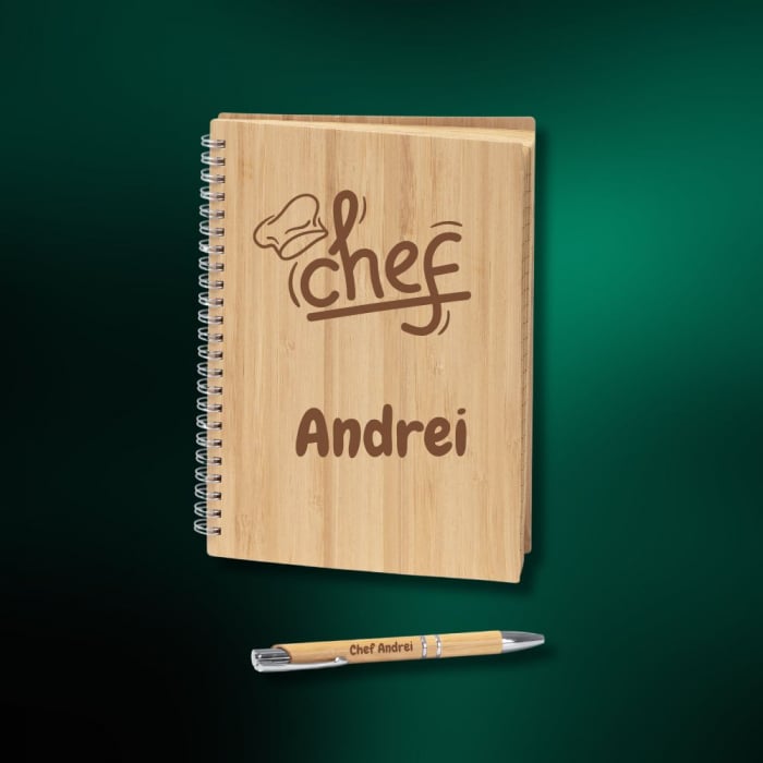 Set Caiet si pix personalizat -Chef