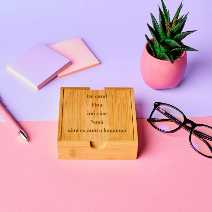 Set de suporturi pahar personalizat - Cadou pentru Nasa Bogatasa [2]