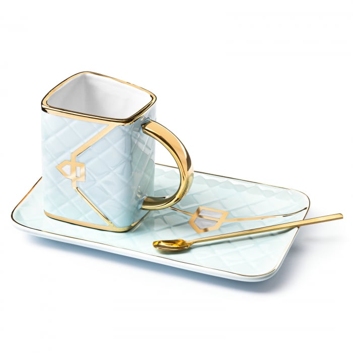 Set Lady Glam - Cana in forma de poseta, farfurie si lingura. [10]