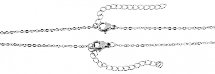 Set Lantisoare personalizate  pentru cupluri  Black And Silver [3]