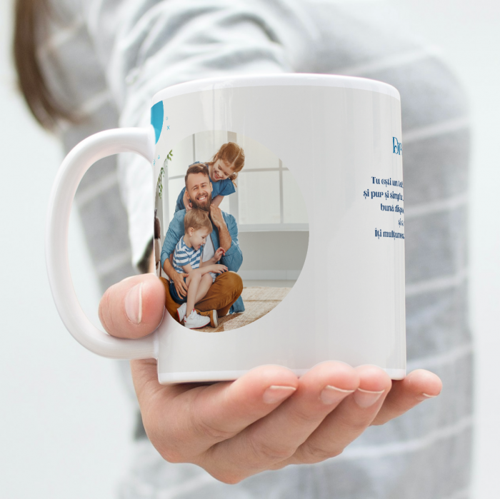 Set Rama foto si cana personalizate - Cadou pentru TATA [2]
