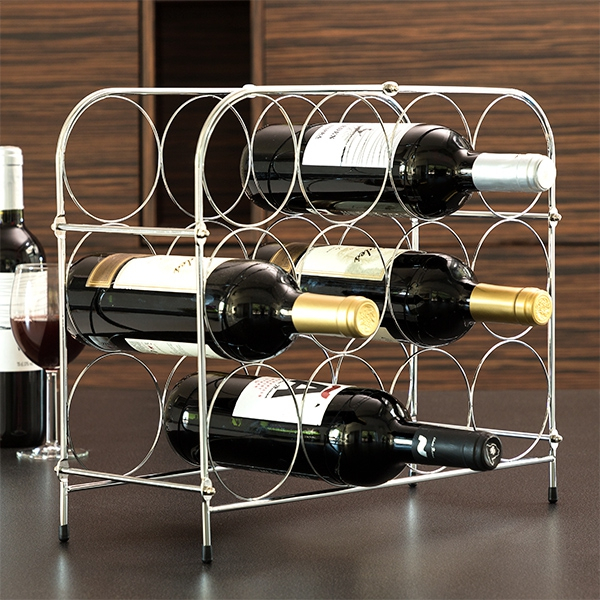 Suport metalic fagure pentru 12 sticle vin