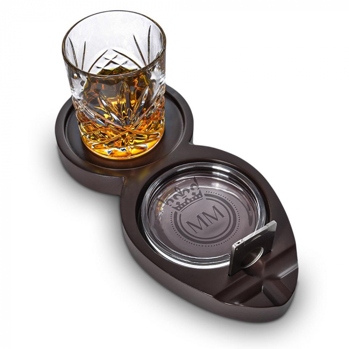 Set Cadou Gentleman cu Tavă pentru Whisky și Trabuc [5]