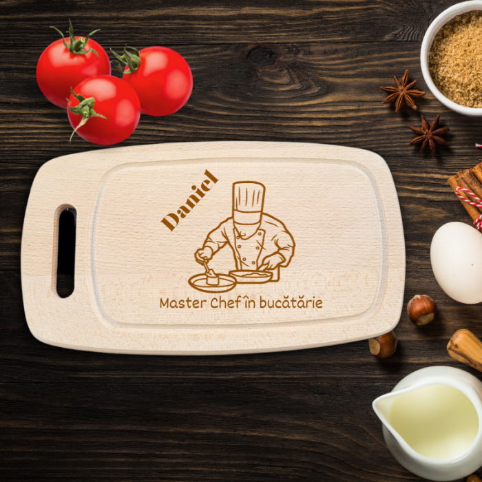 Tocator din lemn personalizat Master Chef