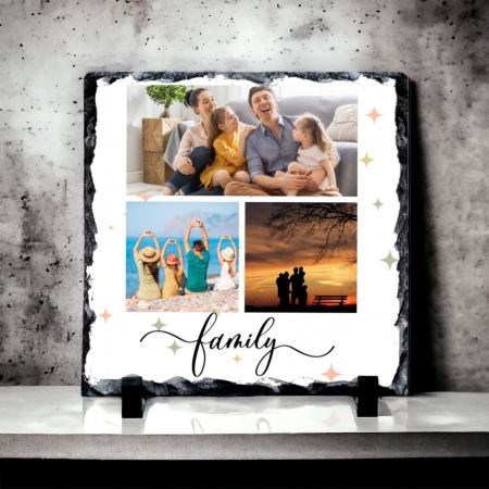 Placa ardezi personalizata - Placa ardezie personalizata Family 3 poze