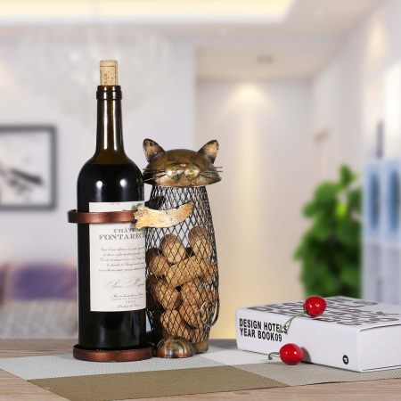 Suport pentru vin  in forma de pisică [0]
