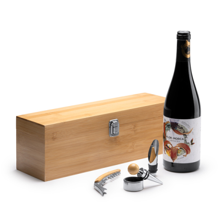 Set Cadou Premium pentru Vin în Cutie de Lemn Personalizabilă (cu 4 accesorii incluse) [3]