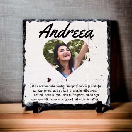 Cadouri pana in 100 RON - Ardezie personalizata pentru Andreea