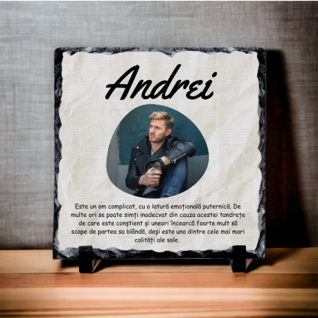 Cadouri pana in 100 RON - Ardezie personalizata pentru Andrei