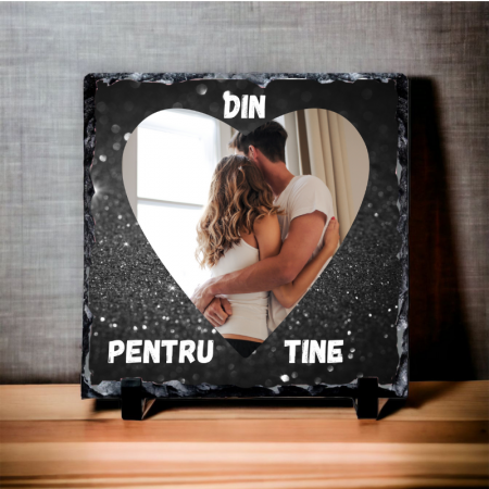 Cadouri pana in 100 RON - Ardezie personalizata Din inima pentru tine