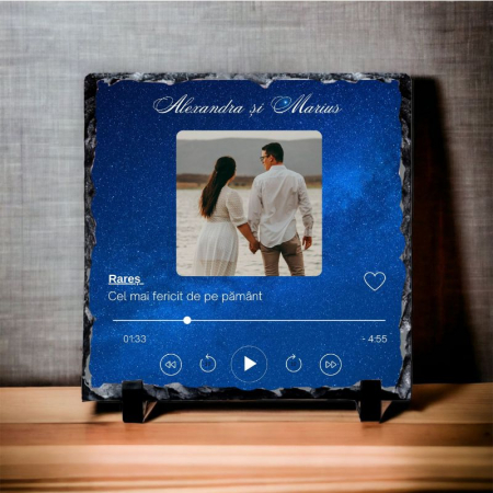 Cadouri pana in 100 RON - Ardezie personalizata - Melodia noastra