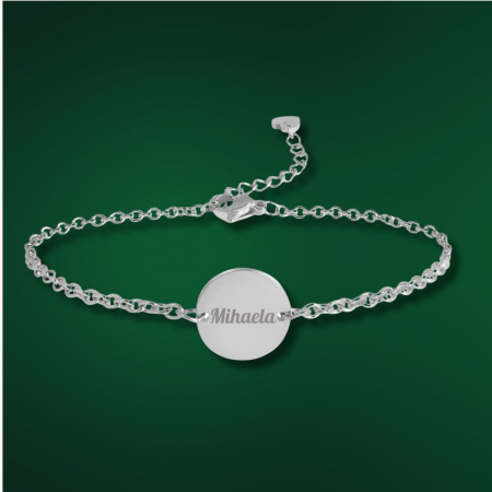 Coliere cu mesaje - Bratara cu medalion personalizat  cu nume