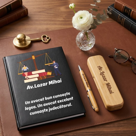 BLACK FRIDAY 2025 - Cadou pentru Avocat - Agenda personalizata + set scris