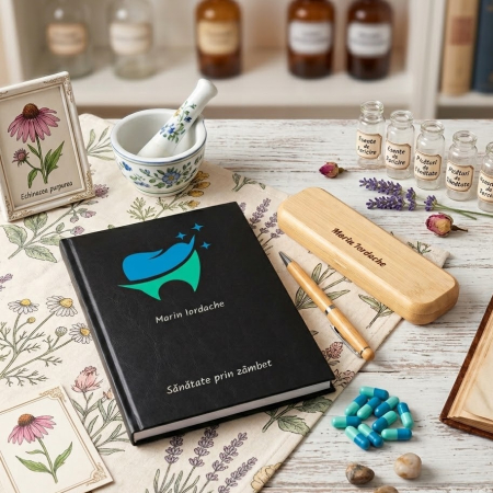 BLACK FRIDAY 2025 - Cadou pentru Dentist - Agenda personalizata + set scris