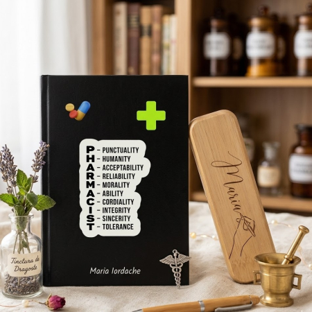 BLACK FRIDAY 2025 - Cadou pentru farmacista - Agenda personalizata + set scris