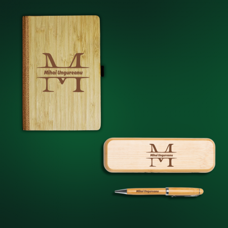 Agende personalizate - Set Caiet elegance + pix in cutie  personalizate cu Initiala si nume