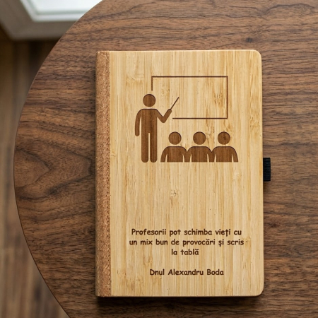 Cadouri personalizate pentru profesori - Caiet elegance personalizat pentru profesor