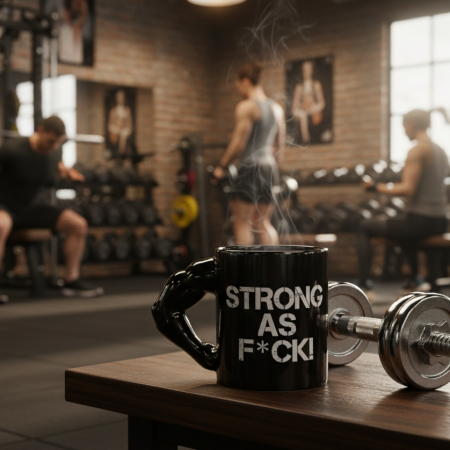 Cani originale - Cană Fitnessi - Strong as F*CK