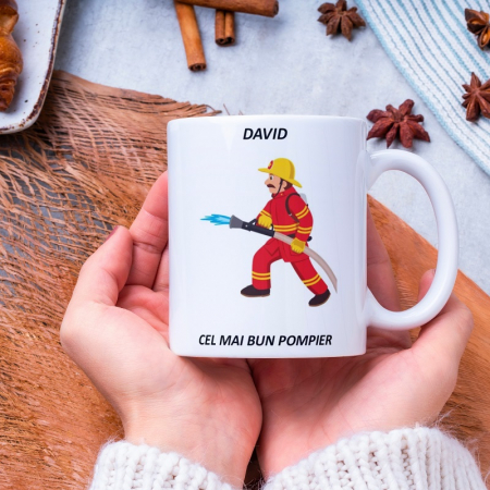 Cani personalizate - Cana personalizata - Cel mai bun pompier