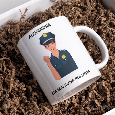 Cani personalizate - Cana personalizata - Cea mai buna politista