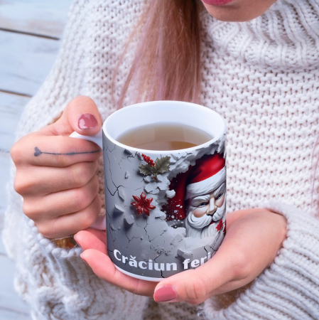 Cadouri de Craciun - Cana personalizata - Craciun Fericit  - Mos Craciun