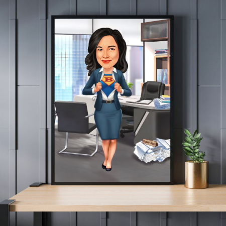 Caricaturi personalizate - Caricatura BOSS - femeie