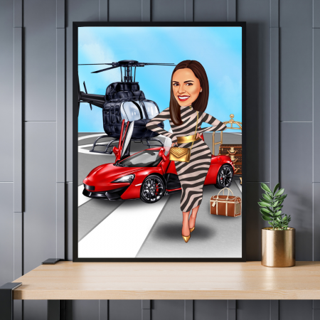 Caricaturi personalizate - Caricatura V.I.P. - femeie