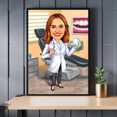 Caricaturi personalizate - Caricatura Dentist