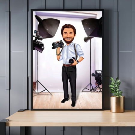 Caricaturi personalizate - Caricatura Fotograf