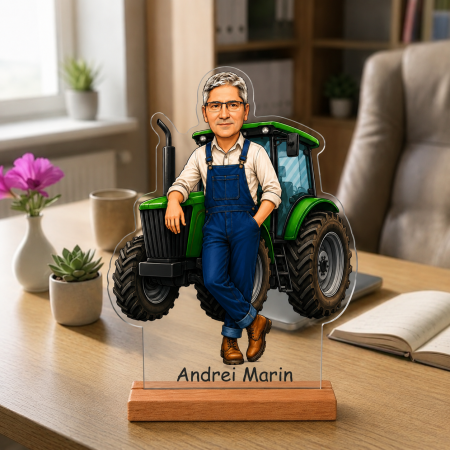 Cadouri personalizate - Caricatură Fermier- Statuetă Personalizată tip Trofeu