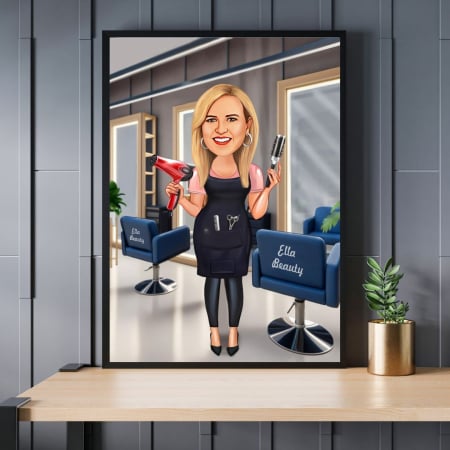 Caricaturi personalizate - Caricatura Coafeza -  Hair Style