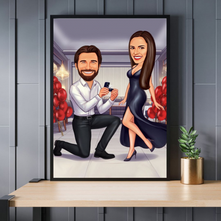 Caricaturi personalizate - Caricatura Logodna
