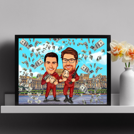 Caricaturi personalizate - Caricatura Frati
