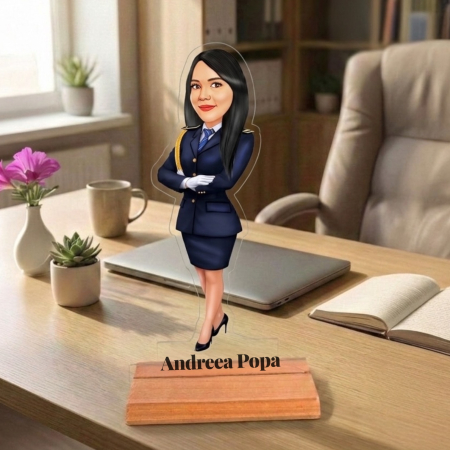 Cadouri personalizate - Caricatură pentru Jandarm - Statuetă Personalizată tip Trofeu