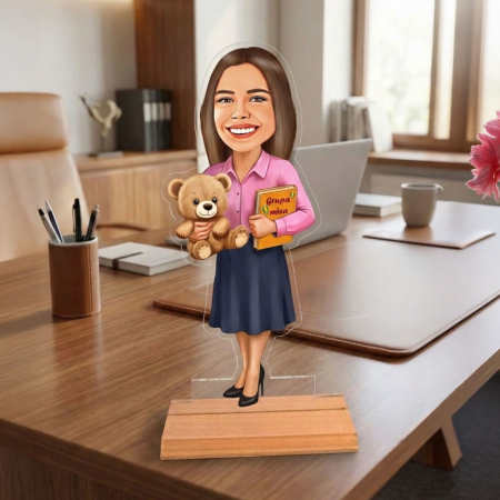 Caricatură pentru  Educatoare  - Statuetă Personalizată tip Trofeu