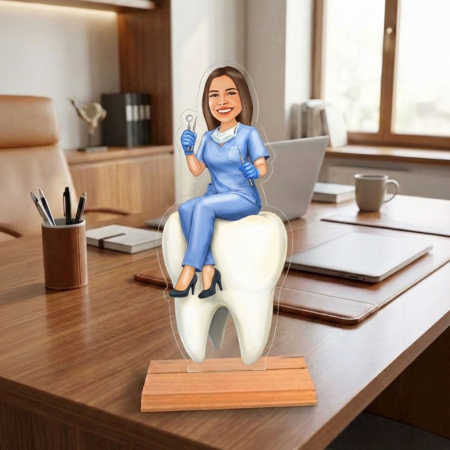 Figurine personalizate - Caricatură pentru  Dentist - Statuetă Personalizată tip Trofeu