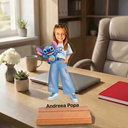 Cadouri personalizate - Caricatură pentru Fetita  - Statuetă Personalizată tip Trofeu