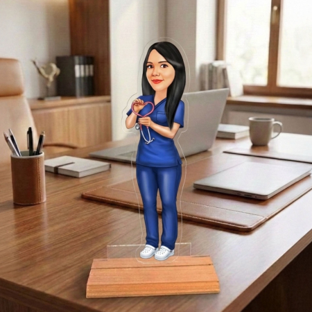 Caricatură pentru  Asistenta - Statuetă Personalizată tip Trofeu