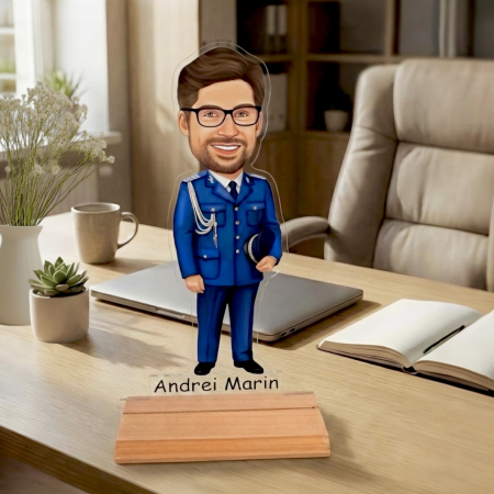 Caricatură pentru jandarm - Statuetă Personalizată tip Trofeu [1]