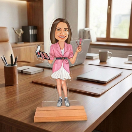 Figurine personalizate - Caricatură pentru  Make-up - Statuetă Personalizată tip Trofeu