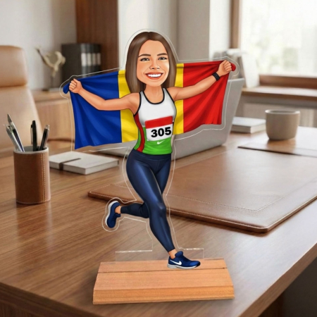 Caricatură pentru atleta - Statuetă Personalizată tip Trofeu